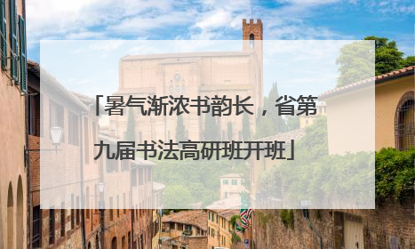 暑气渐浓书韵长，省第九届书法高研班开班