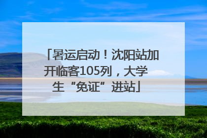 暑运启动！沈阳站加开临客105列，大学生“免证”进站