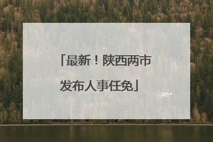 最新！陕西两市发布人事任免