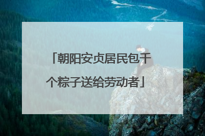 朝阳安贞居民包千个粽子送给劳动者