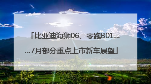 比亚迪海狮06、零跑B01……7月部分重点上市新车展望