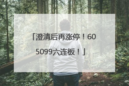 澄清后再涨停！605099六连板！