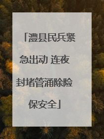 澧县民兵紧急出动 连夜封堵管涌除险保安全