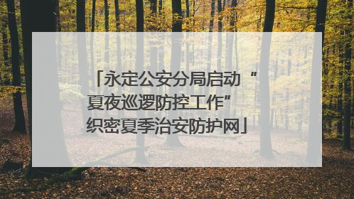 永定公安分局启动“夏夜巡逻防控工作” 织密夏季治安防护网
