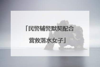 民警辅警默契配合 营救落水女子