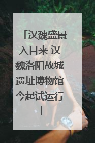 汉魏盛景入目来 汉魏洛阳故城遗址博物馆今起试运行