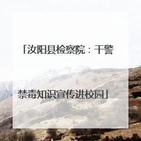 汝阳县检察院：干警禁毒知识宣传进校园