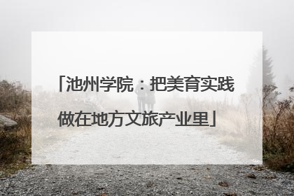 池州学院：把美育实践做在地方文旅产业里