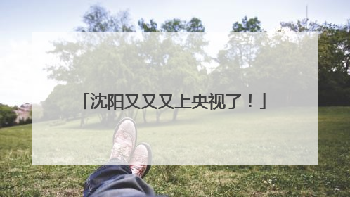 沈阳又又又上央视了！