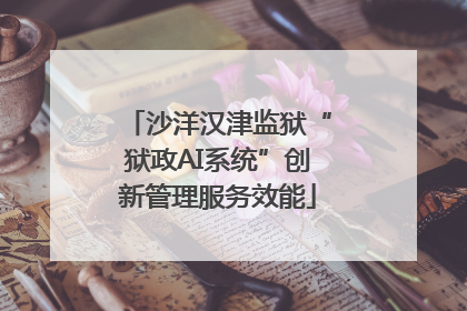 沙洋汉津监狱“狱政AI系统”创新管理服务效能
