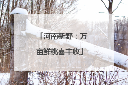 河南新野：万亩鲜桃喜丰收