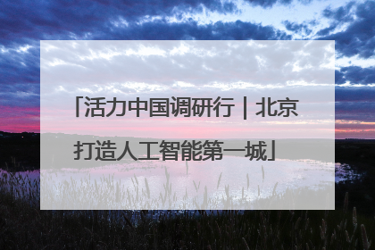 活力中国调研行｜北京打造人工智能第一城