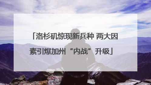 洛杉矶惊现新兵种 两大因素引爆加州“内战”升级