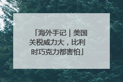 海外手记｜美国关税威力大，比利时巧克力都害怕