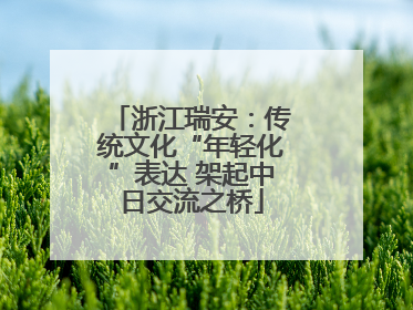 浙江瑞安：传统文化“年轻化”表达 架起中日交流之桥