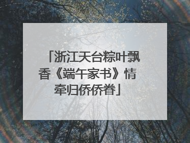 浙江天台粽叶飘香《端午家书》情牵归侨侨眷