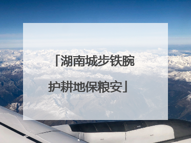 湖南城步铁腕护耕地保粮安