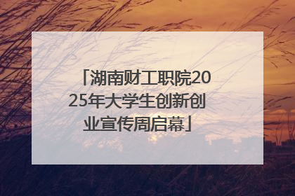 湖南财工职院2025年大学生创新创业宣传周启幕