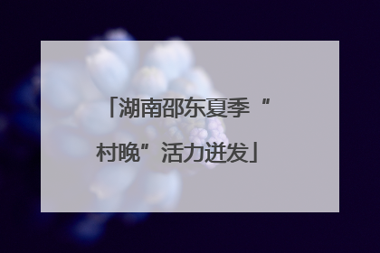 湖南邵东夏季“村晚”活力迸发