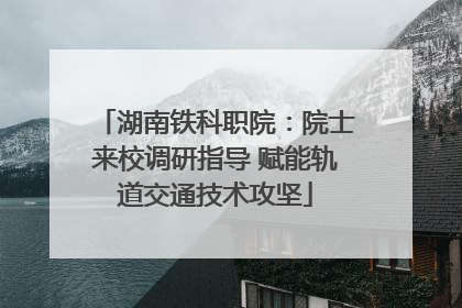 湖南铁科职院：院士来校调研指导 赋能轨道交通技术攻坚