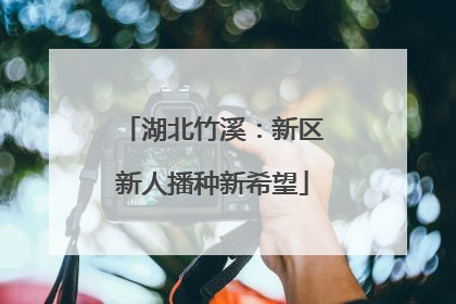 湖北竹溪：新区新人播种新希望