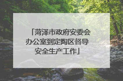菏泽市政府安委会办公室到定陶区督导安全生产工作