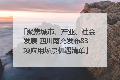 聚焦城市、产业、社会发展 四川南充发布83项应用场景机遇清单