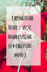 肥城市潮泉镇：农文旅融合绘就乡村振兴新画卷