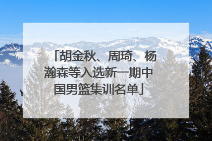 胡金秋、周琦、杨瀚森等入选新一期中国男篮集训名单