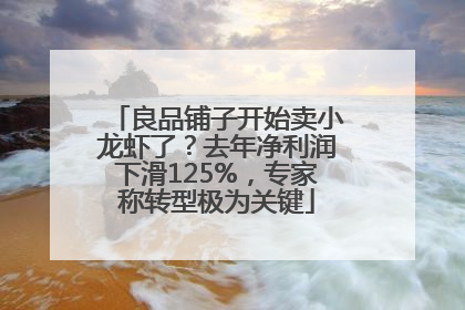 良品铺子开始卖小龙虾了？去年净利润下滑125%，专家称转型极为关键