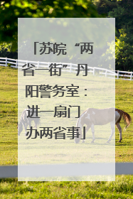 苏皖“两省一街”丹阳警务室：进一扇门 办两省事