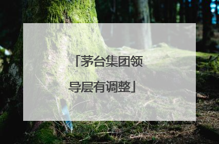 茅台集团领导层有调整