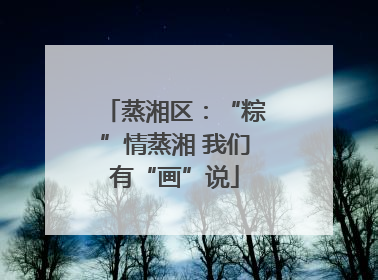 蒸湘区：“粽”情蒸湘 我们有“画”说