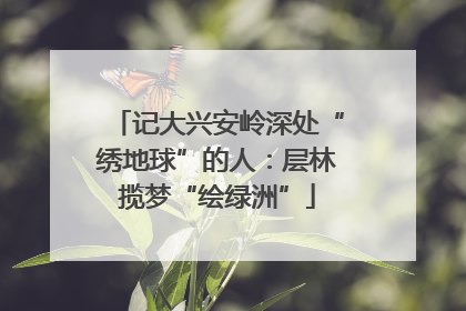 记大兴安岭深处“绣地球”的人：层林揽梦“绘绿洲”