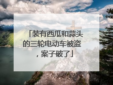 装有西瓜和蒜头的三轮电动车被盗，案子破了