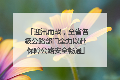 迎汛而战，全省各级公路部门全力以赴保障公路安全畅通