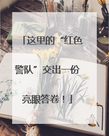 这里的“红色警队”交出一份亮眼答卷！