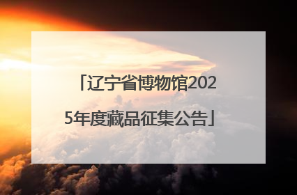 辽宁省博物馆2025年度藏品征集公告