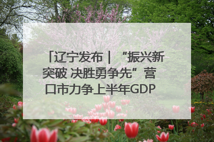 辽宁发布｜“振兴新突破 决胜勇争先”营口市力争上半年GDP增长6%左右