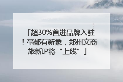 超30%首进品牌入驻！亳都有新象，郑州文商旅新IP将“上线”