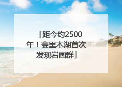 距今约2500年！赛里木湖首次发现岩画群