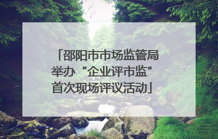 邵阳市市场监管局举办“企业评市监”首次现场评议活动