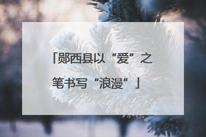 郧西县以“爱”之笔书写“浪漫”