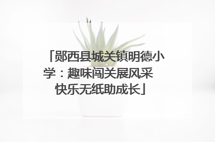 郧西县城关镇明德小学：趣味闯关展风采 快乐无纸助成长