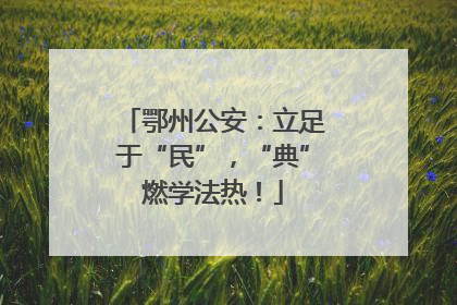 鄂州公安：立足于“民”，“典”燃学法热！