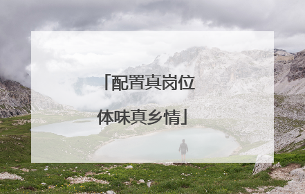 配置真岗位 体味真乡情