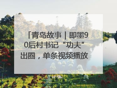 青岛故事｜即墨90后村书记“功夫”出圈，单条视频播放量过600万