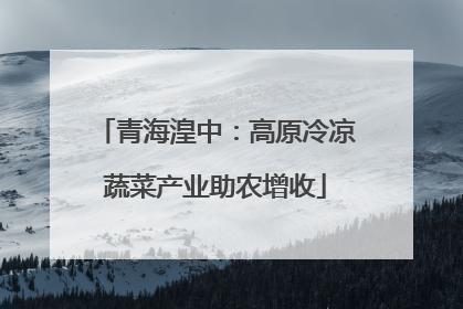 青海湟中：高原冷凉蔬菜产业助农增收