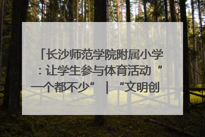 长沙师范学院附属小学：让学生参与体育活动“一个都不少”｜“文明创建耀三湘”专栏