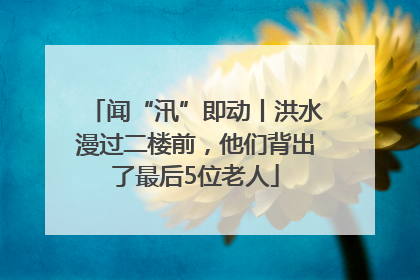 闻“汛”即动丨洪水漫过二楼前，他们背出了最后5位老人